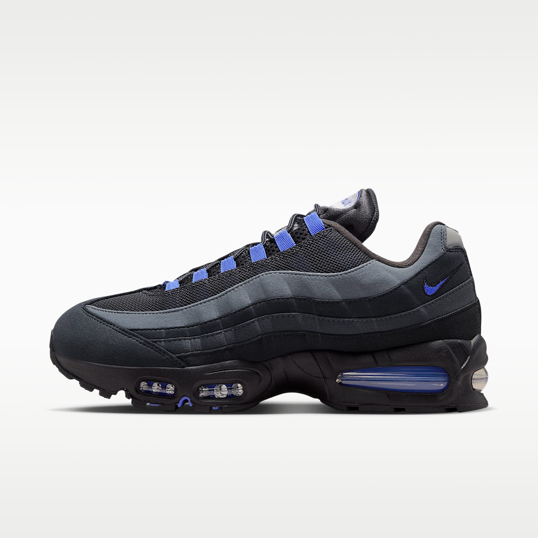 Nike Air Max 95 Big Bubble "OG" Schuh (Herren) – Schwarz/Anthracite/Dark Smoke Grey/Sapphire