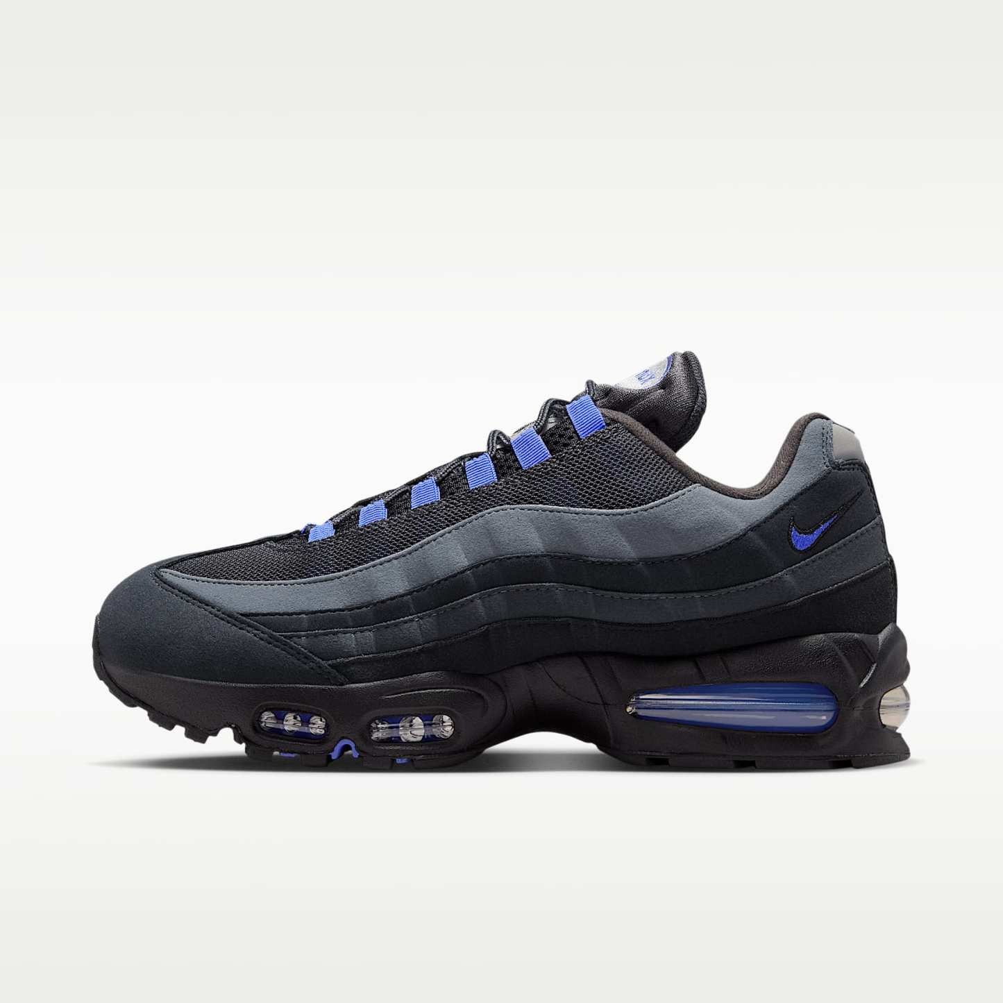 Nike Air Max 95 Big Bubble "OG" Schuh (Herren) – Schwarz/Anthracite/Dark Smoke Grey/Sapphire