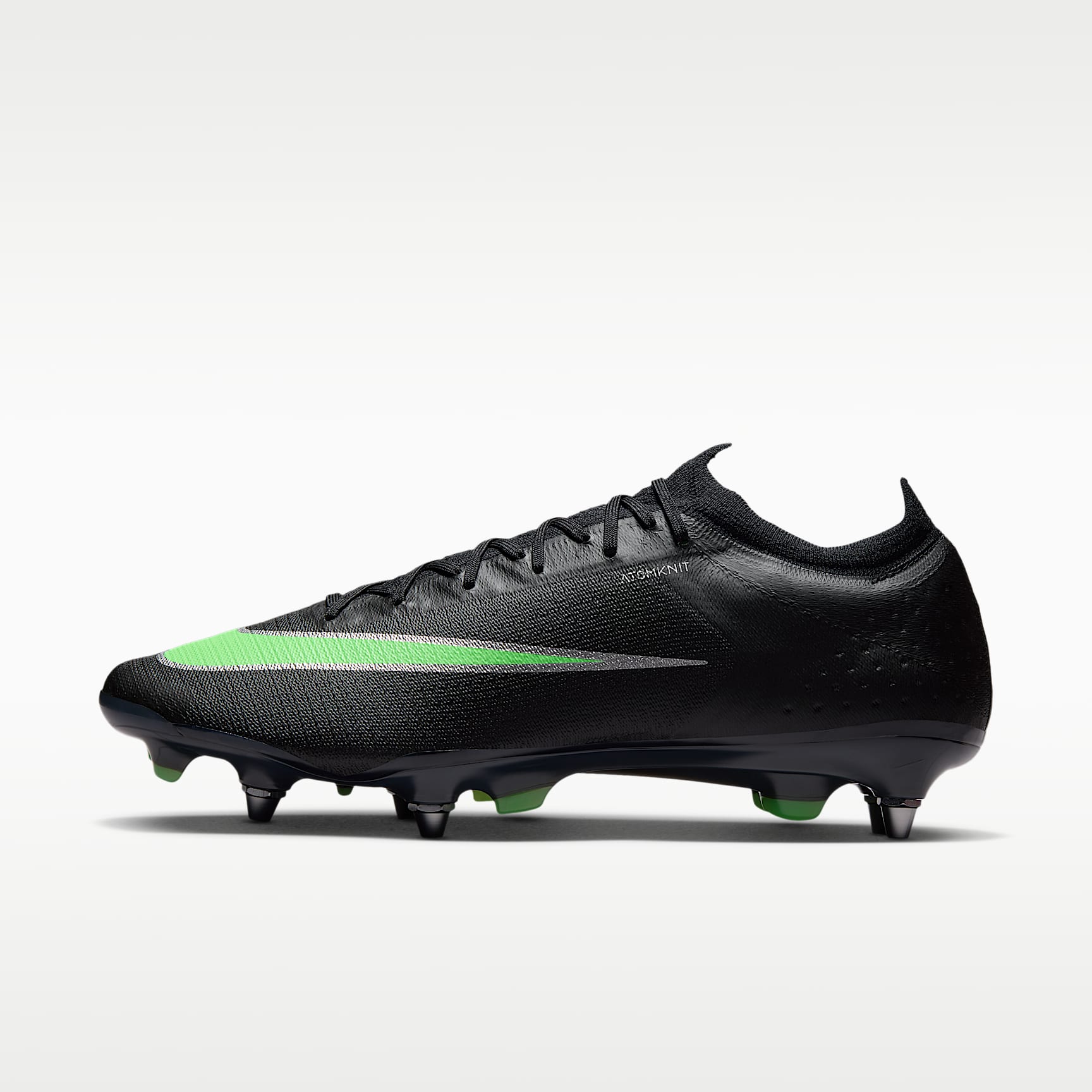 Nike Mercurial Vapor 17 Elite Low-Top-Fußballschuh für weichen Rasen – Schwarz/Schwarz/Illusion Green