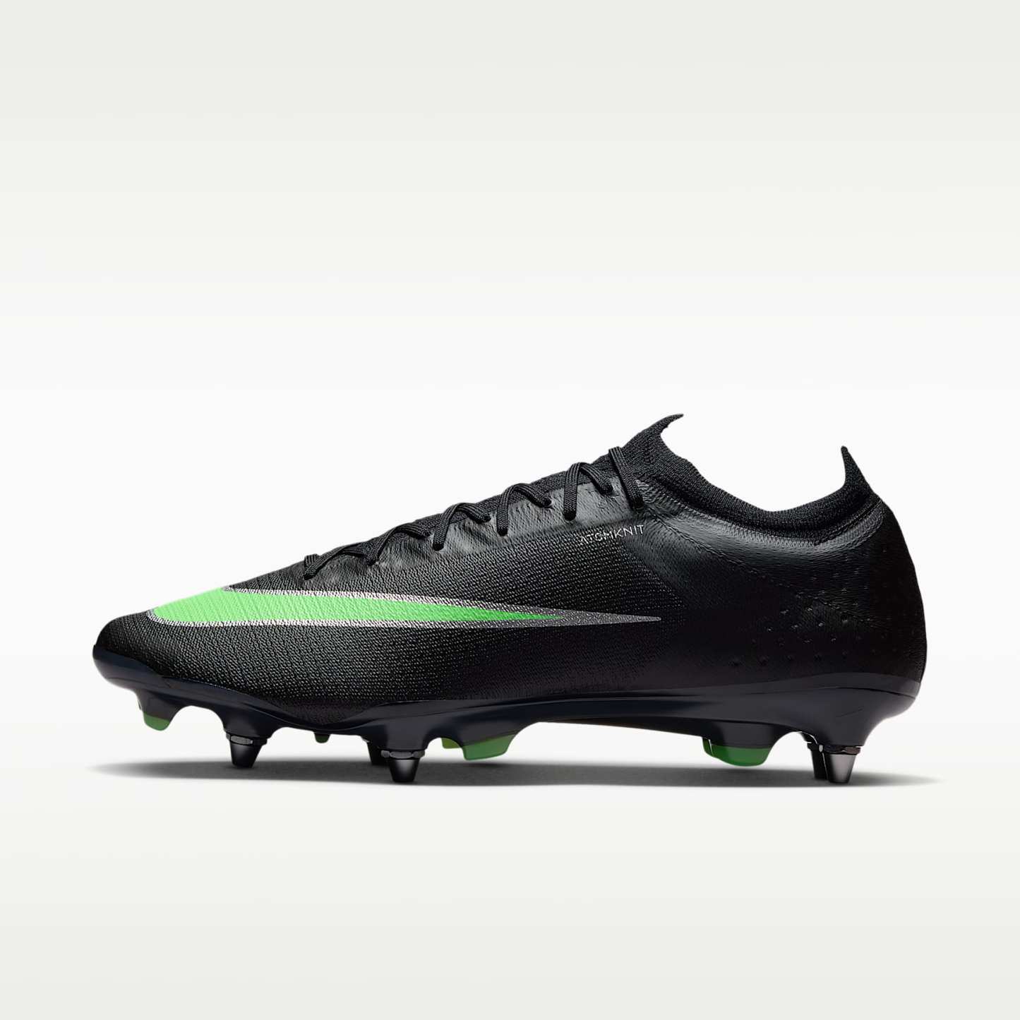 Nike Mercurial Vapor 17 Elite Low-Top-Fußballschuh für weichen Rasen – Schwarz/Schwarz/Illusion Green