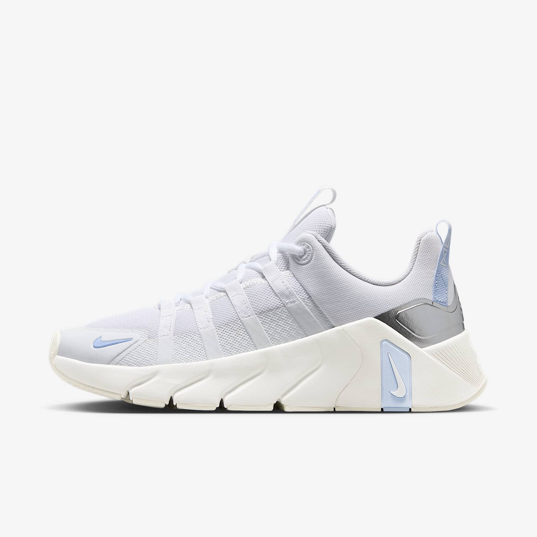 Nike Free Metcon 7 Trainingsschuhe (Damen) – Weiß/Hydrogen Blue/Metallic Silver/Weiß
