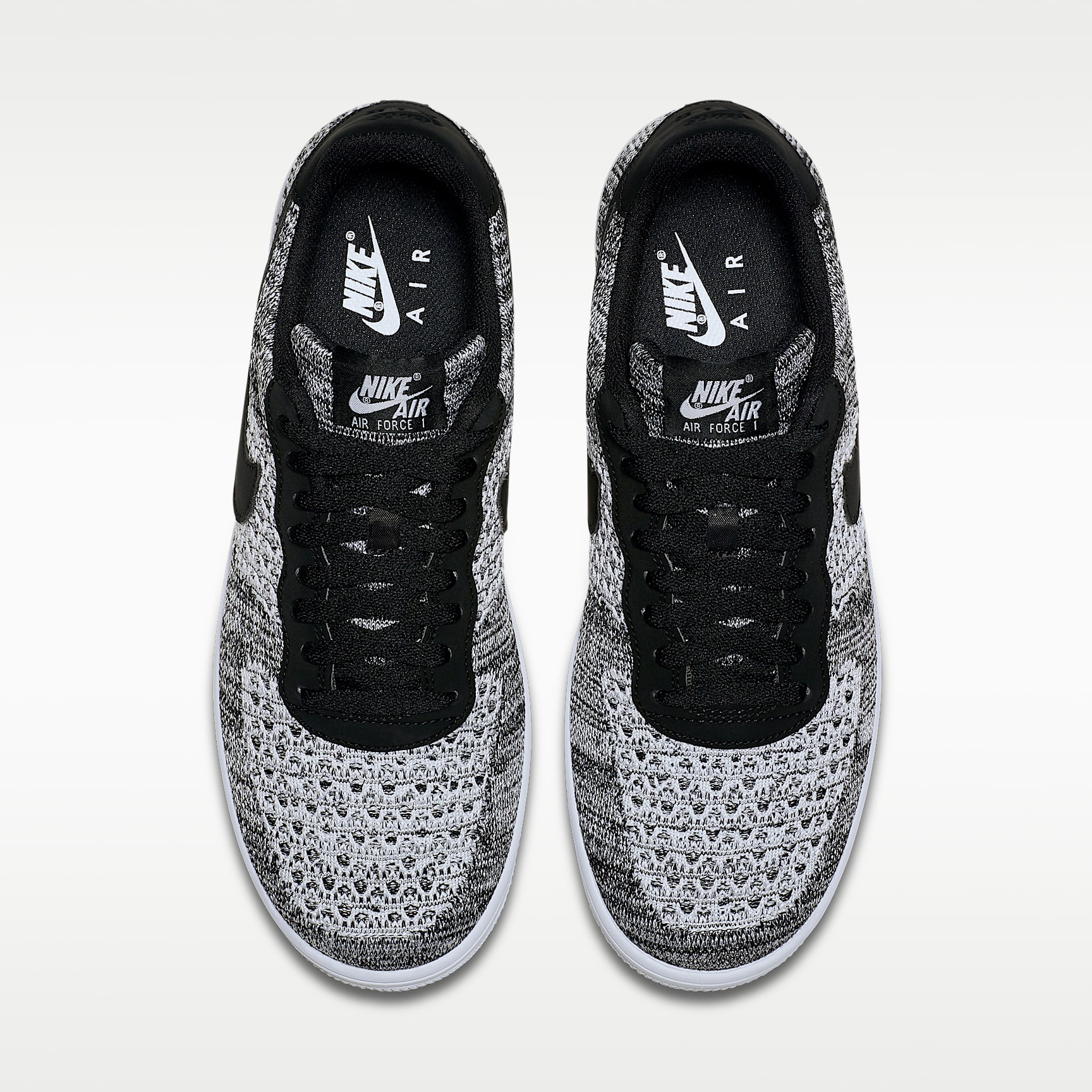 Nike Air Force 1 Flyknit 2.0 Schuh – Schwarz/Schwarz/Weiß/Pure Platinum