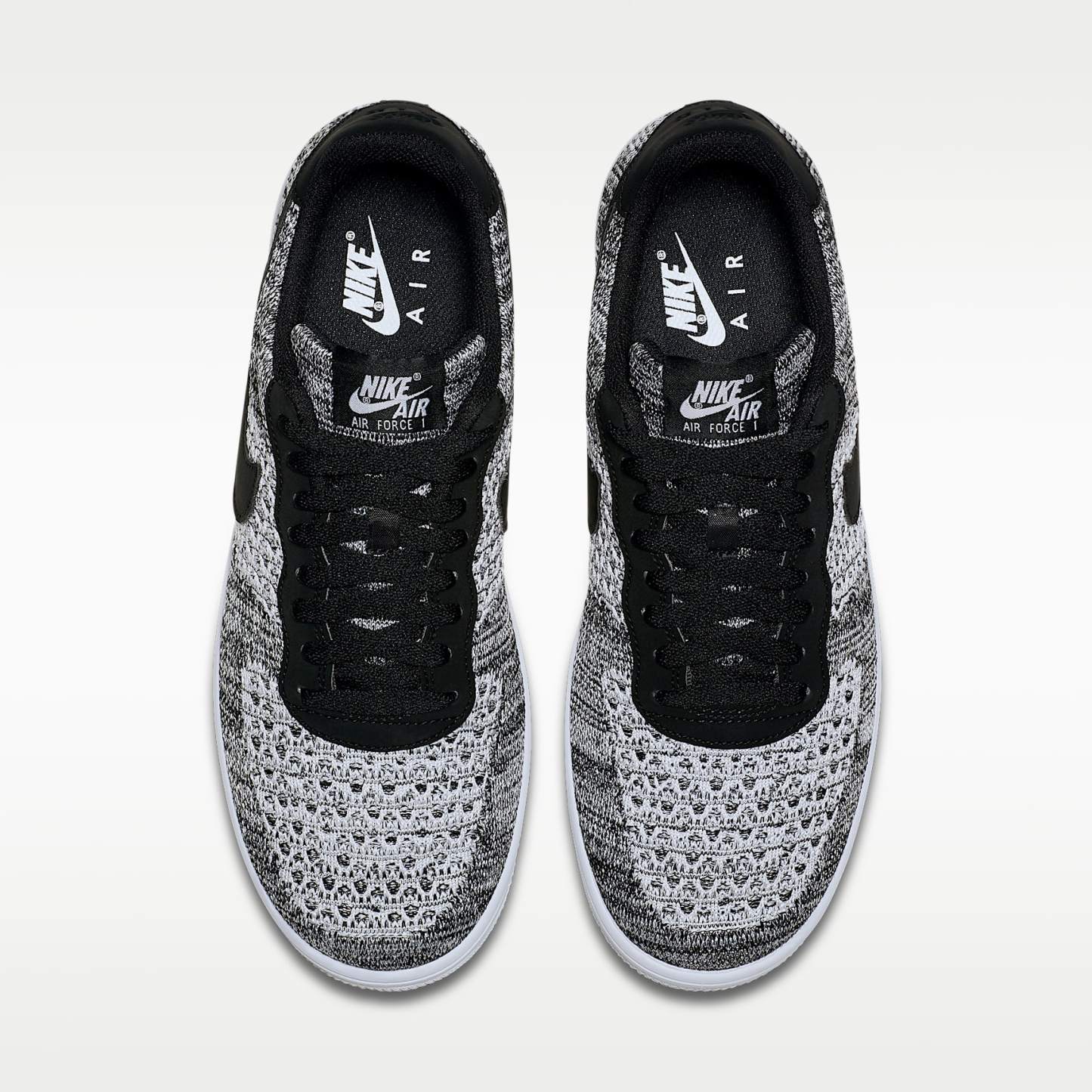 Nike Air Force 1 Flyknit 2.0 Schuh – Schwarz/Schwarz/Weiß/Pure Platinum