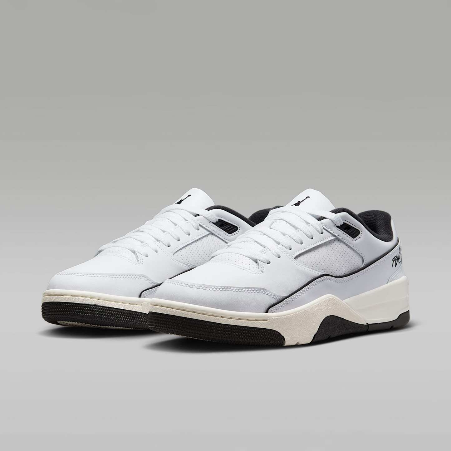 Jordan Flight Court Schuh (Herren) – Weiß/Sail/Schwarz
