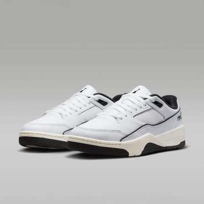 Jordan Flight Court Schuh (Herren) – Weiß/Sail/Schwarz