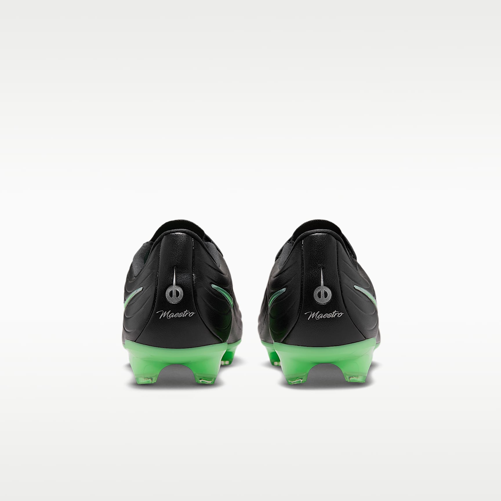 Nike Tiempo Maestro Academy Low Top Fußballschuh für verschiedene Böden – Schwarz/Schwarz/Illusion Green
