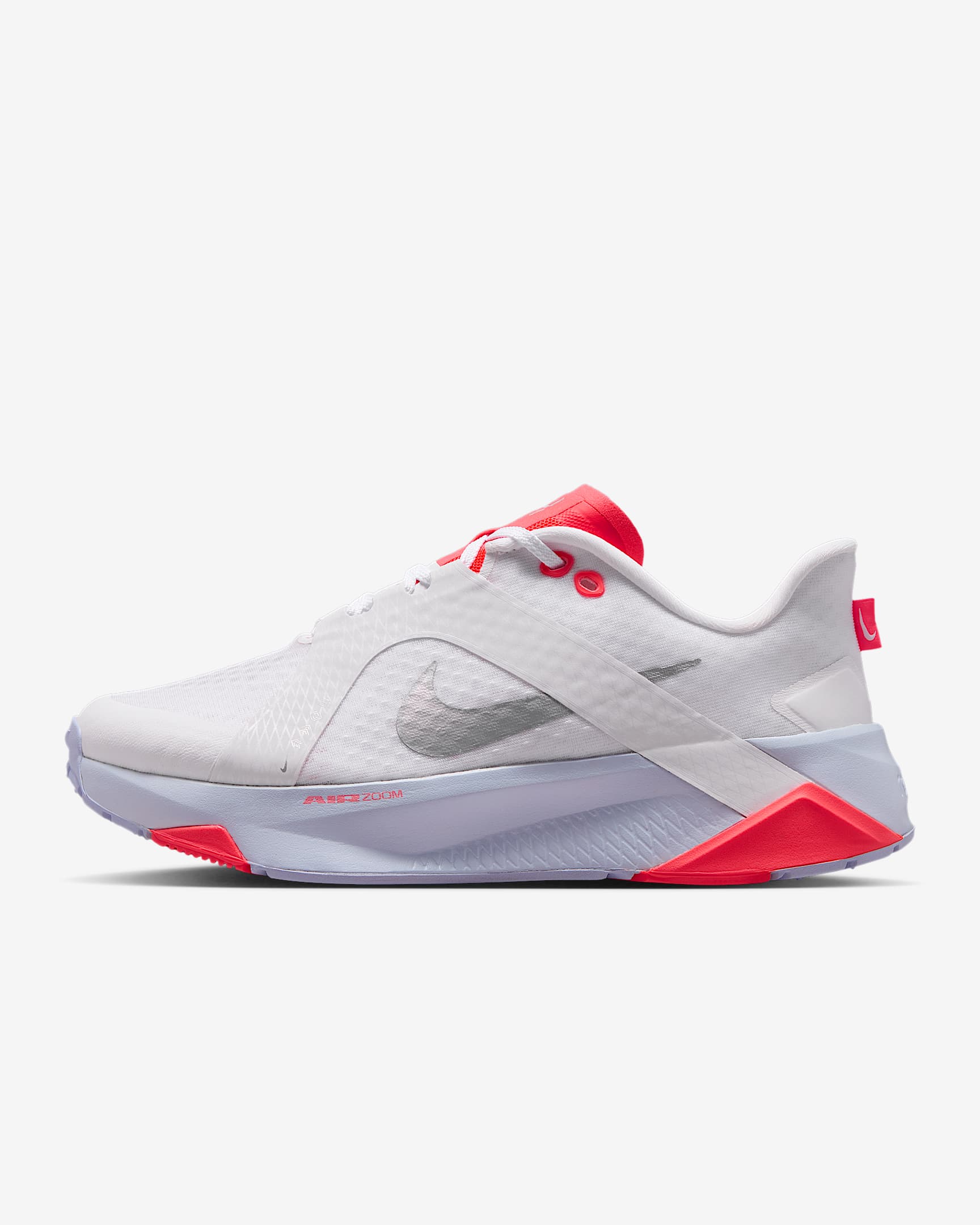 Nike Hybrid RN Trainingsschuh (Damen) – Weiß/Laser Crimson/Football Grey/Metallic Silver