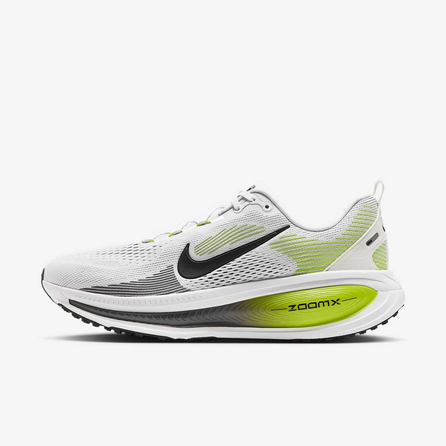 Nike Vomero 18 Straßenlaufschuh (Herren) – Weiß/Lemon Venom/Dark Grey/Schwarz