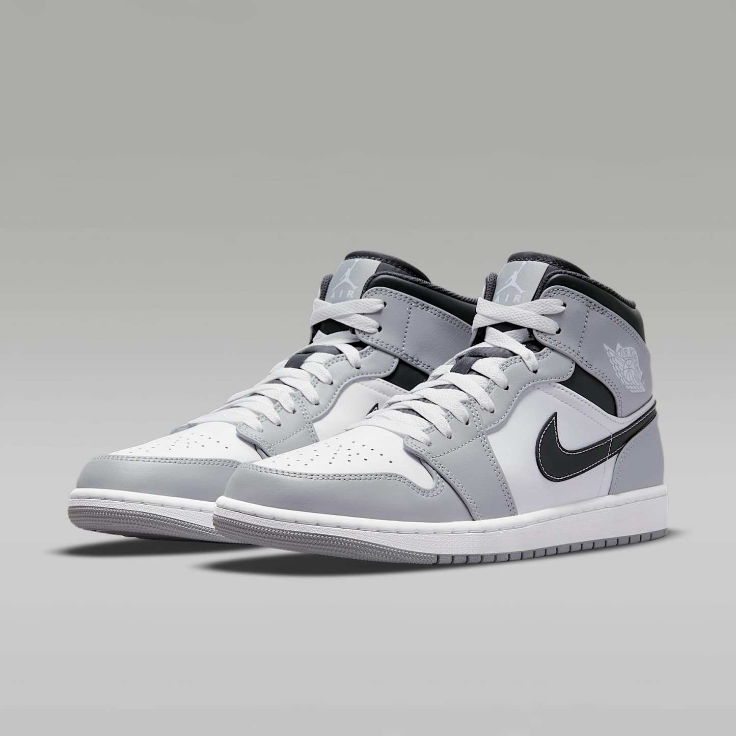 Air Jordan 1 Mid Schuh (Herren) – Light Smoke Grey/Anthracite/Weiß