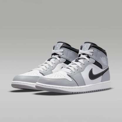 Air Jordan 1 Mid Schuh (Herren) – Light Smoke Grey/Anthracite/Weiß