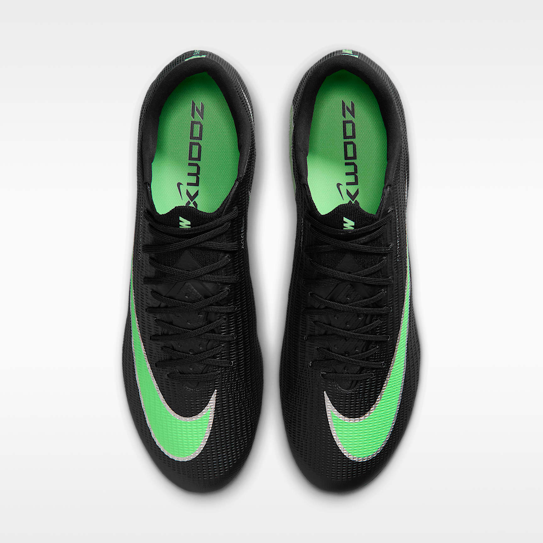 Nike Mercurial Superfly 11 Elite Low-Top-Fußballschuh für normalen Rasen – Schwarz/Schwarz/Illusion Green