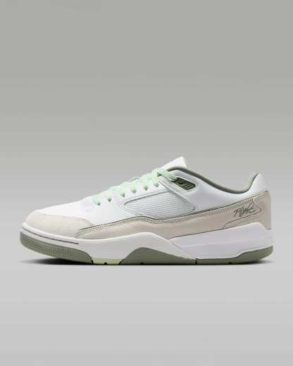 Jordan Flight Court Schuh (Herren) – Weiß/Swan/Jade Stone/Vintage Lichen