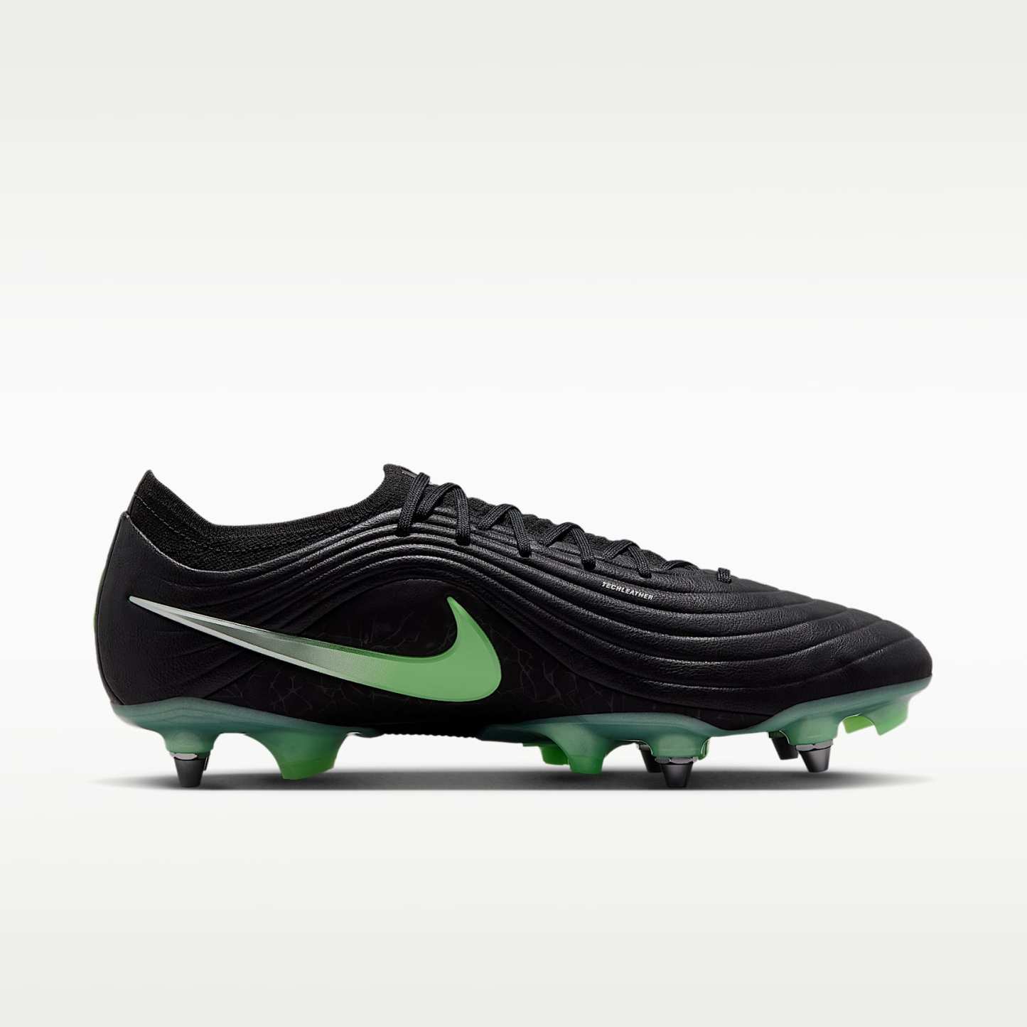 Nike Tiempo Maestro Elite Low Top Fußballschuh für weichen Rasen – Schwarz/Schwarz/Illusion Green