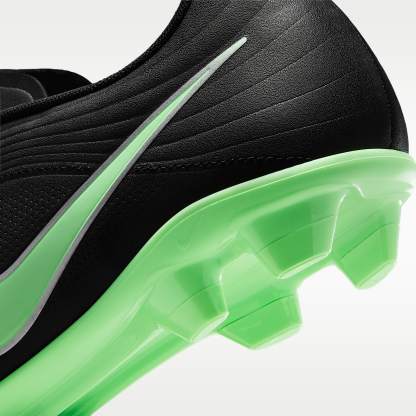 Nike Tiempo Maestro Club Low-Top-Fußballschuh für verschiedene Böden – Schwarz/Schwarz/Illusion Green