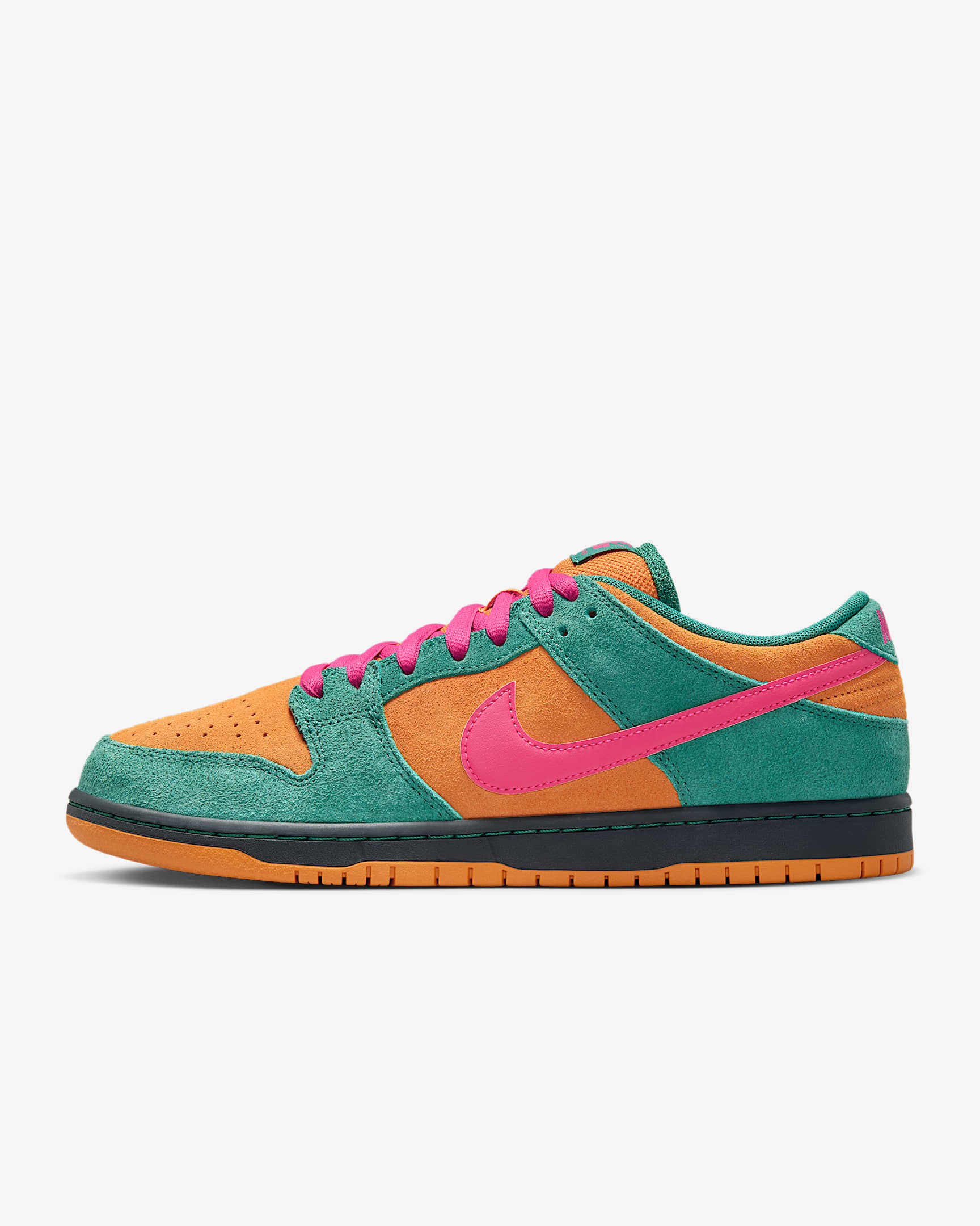 Nike SB Dunk Low Pro Skateboardschuh – Green Noise/Light Curry/Off Noir/Watermelon