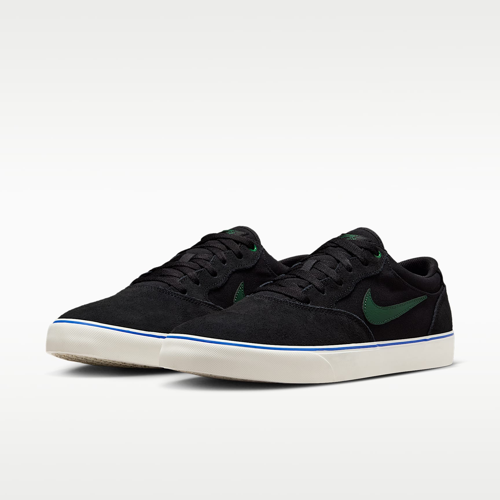 Nike SB Chron 2 Skateboardschuh – Schwarz/Sail/Racer Blue/Fir