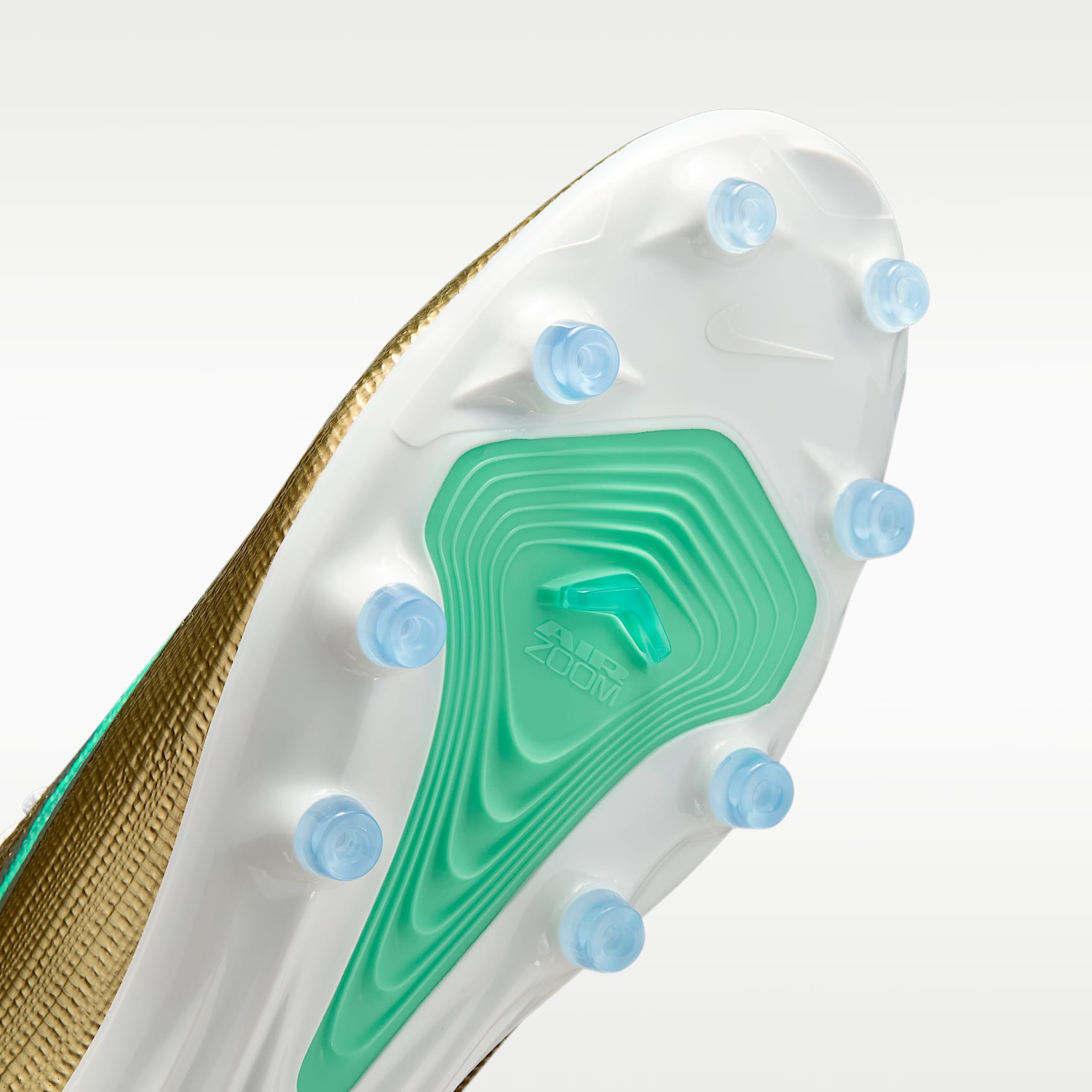 Nike Mercurial Superfly 11 Pro „Kylian Mbappé“ Low-Top-Fußballschuh für Kunstrasen – Metallic Gold/Green Glow