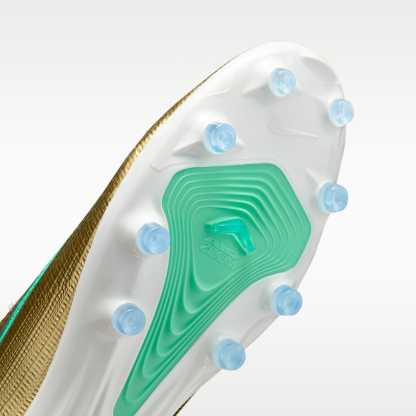 Nike Mercurial Superfly 11 Pro „Kylian Mbappé“ Low-Top-Fußballschuh für Kunstrasen – Metallic Gold/Green Glow