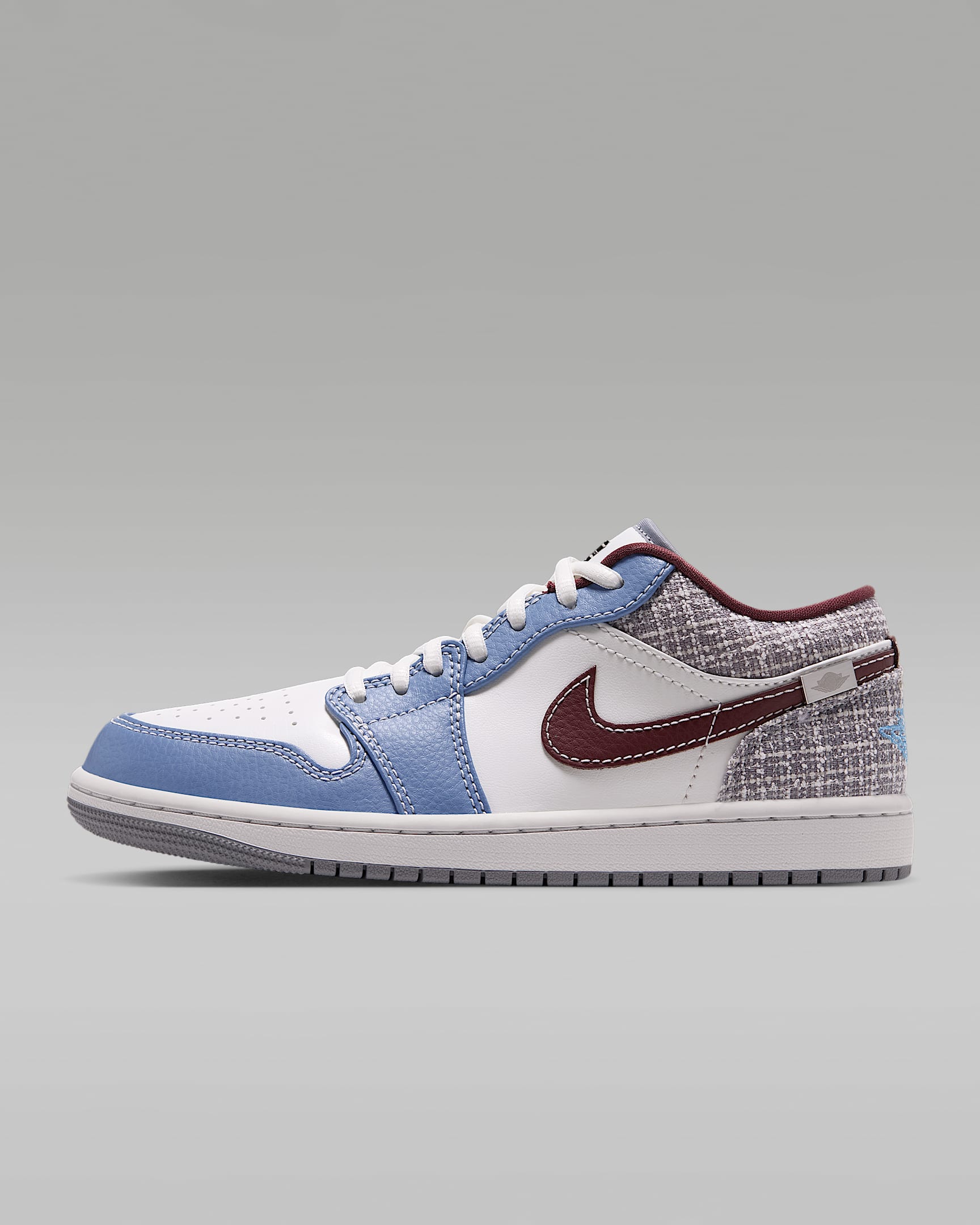 Air Jordan 1 Low Damenschuh – Summit White/Summit White/Work Blue/Light Boulder