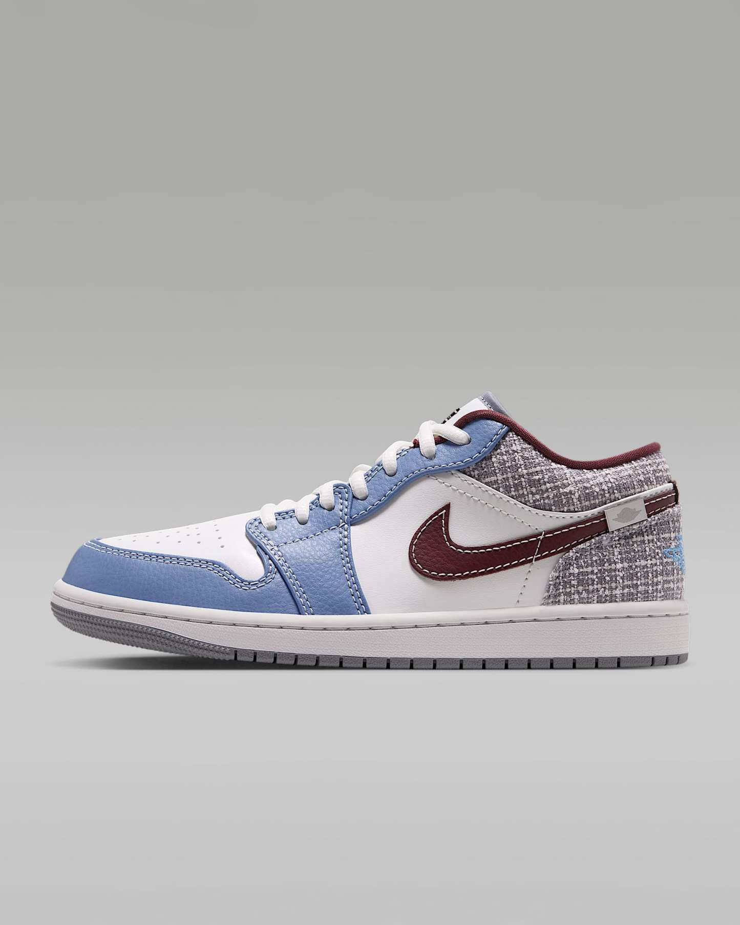 Air Jordan 1 Low Damenschuh – Summit White/Summit White/Work Blue/Light Boulder