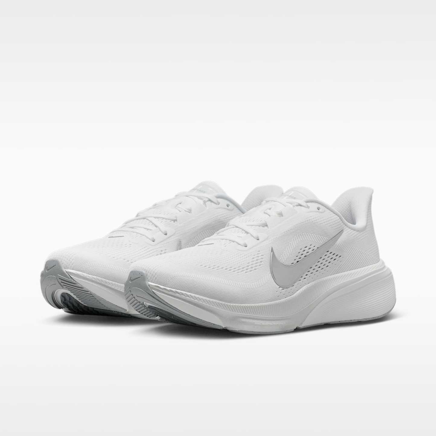 Nike Pegasus 42 Straßenlaufschuh (Damen) – Weiß/Wolf Grey/Cool Grey/Metallic Silver
