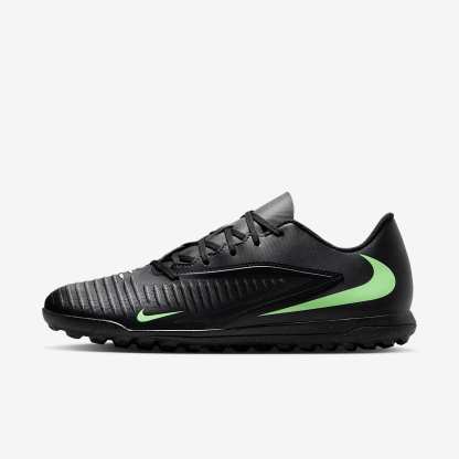 Nike Phantom 6 Low Club Fußballschuh für Turf – Schwarz/Schwarz/Illusion Green