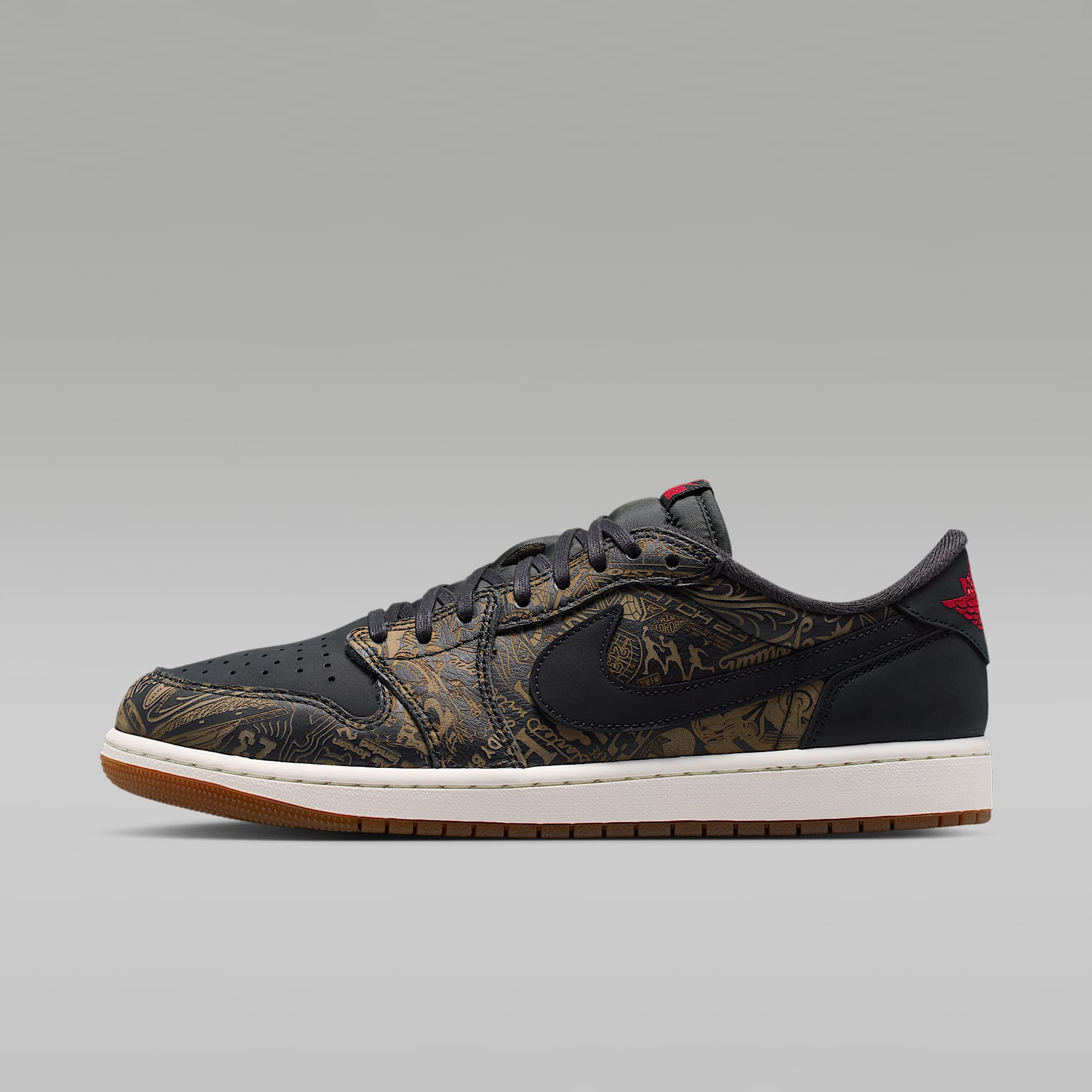 Air Jordan 1 Low OG "Laser" Schuh (Herren) – Schwarz/Summit White/Summit White/Varsity Red