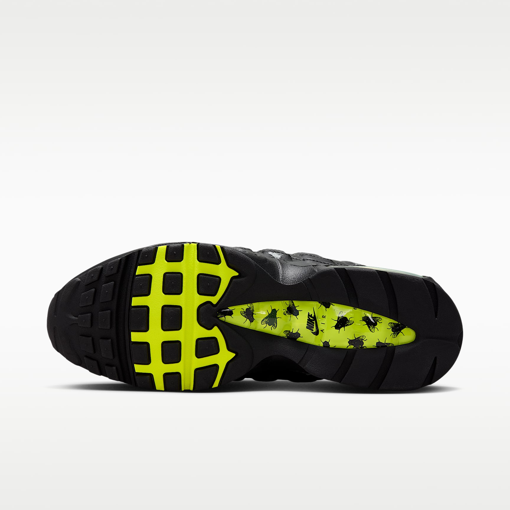 Nike Air Max 95 Premium Herrenschuh – Schwarz/Schwarz/Metallic Dark Grey/Neon Yellow