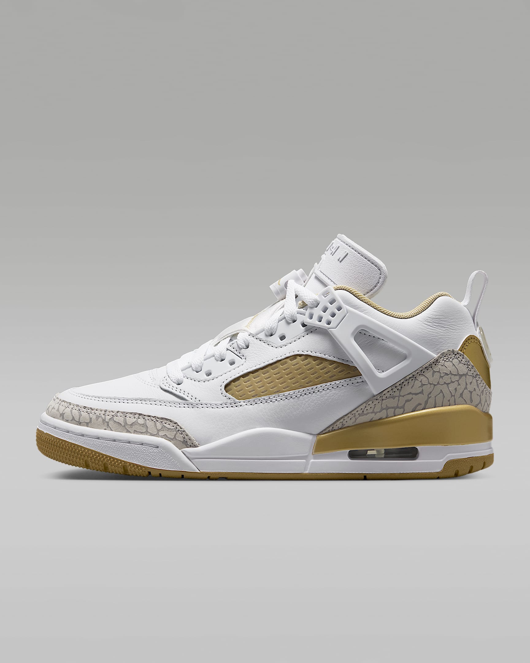 Jordan Spizike Low Schuh (Damen) – Weiß/Neutral Grey/Team Gold/Metallic Gold