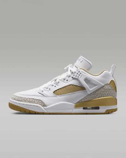 Jordan Spizike Low Schuh (Damen) – Weiß/Neutral Grey/Team Gold/Metallic Gold