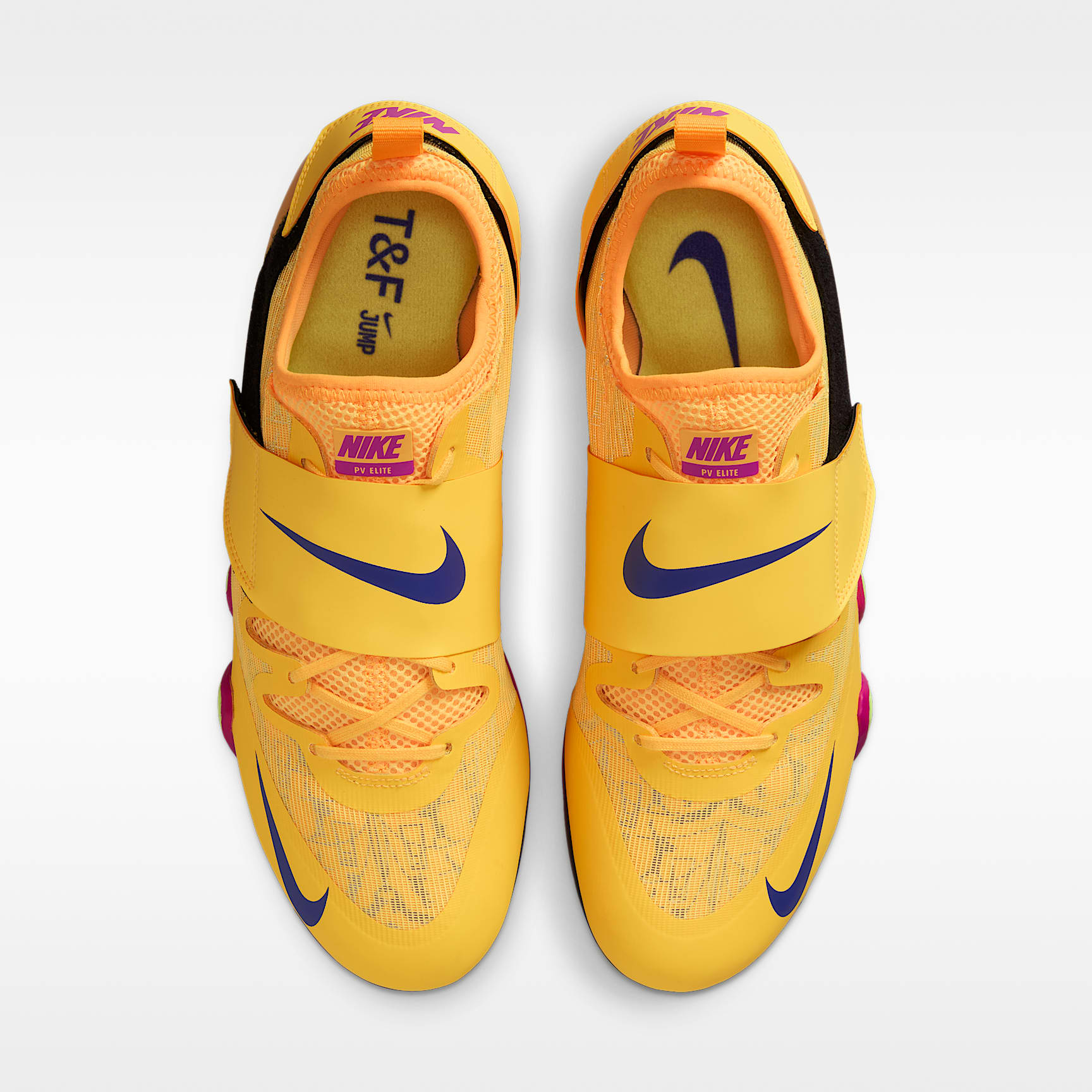 Nike Pole Vault Elite Sprung-Spike für Leichtathletik – Citron Pulse/Volt Ice/Vivid Purple/Indigo Burst