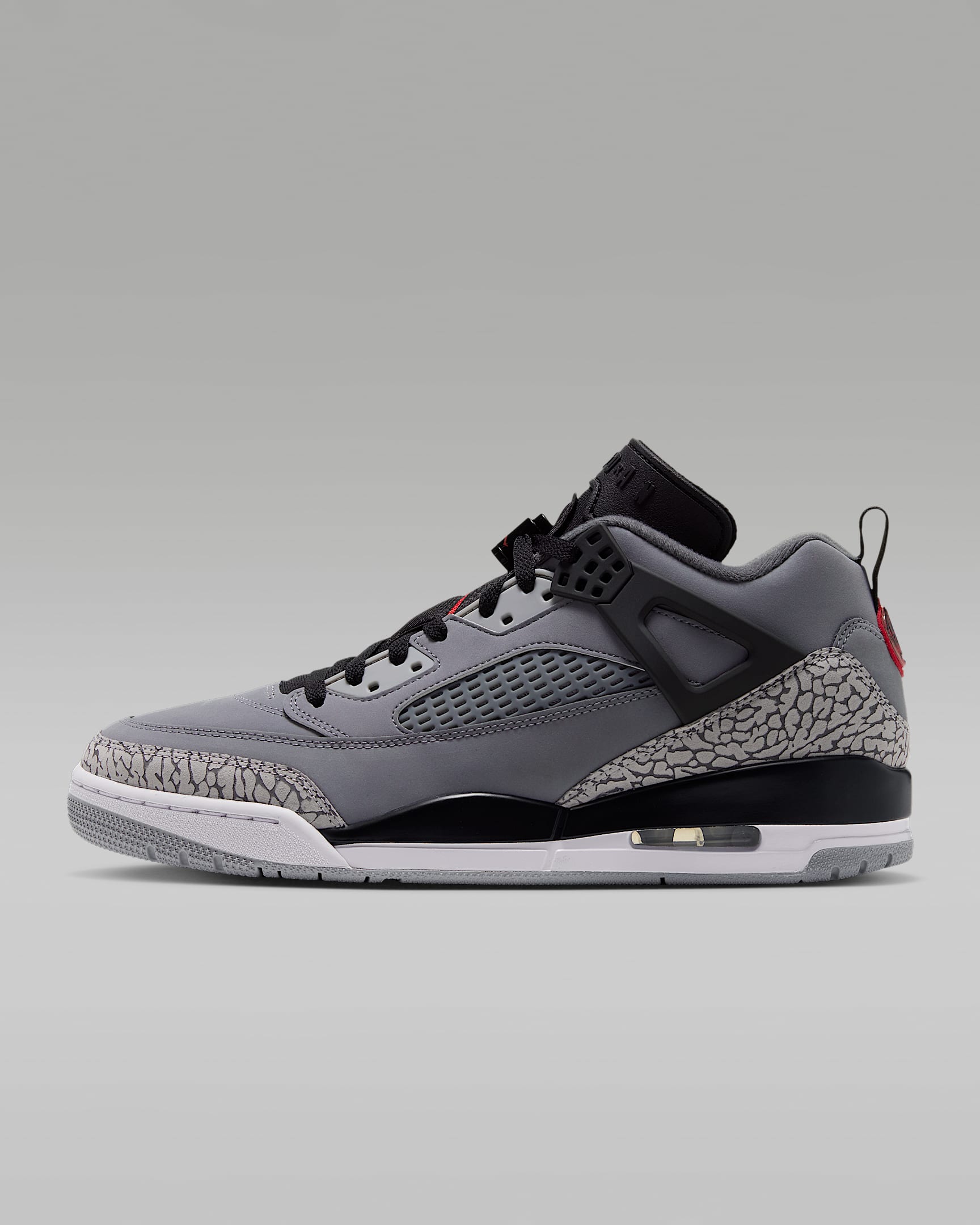 Jordan Spizike Low Herrenschuh – Cool Grey/Schwarz/Wolf Grey/University Red