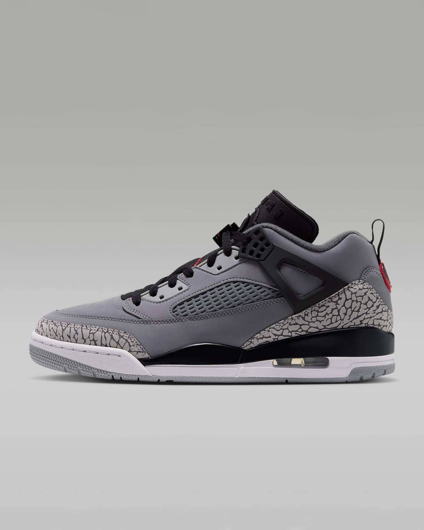 Jordan Spizike Low Herrenschuh – Cool Grey/Schwarz/Wolf Grey/University Red