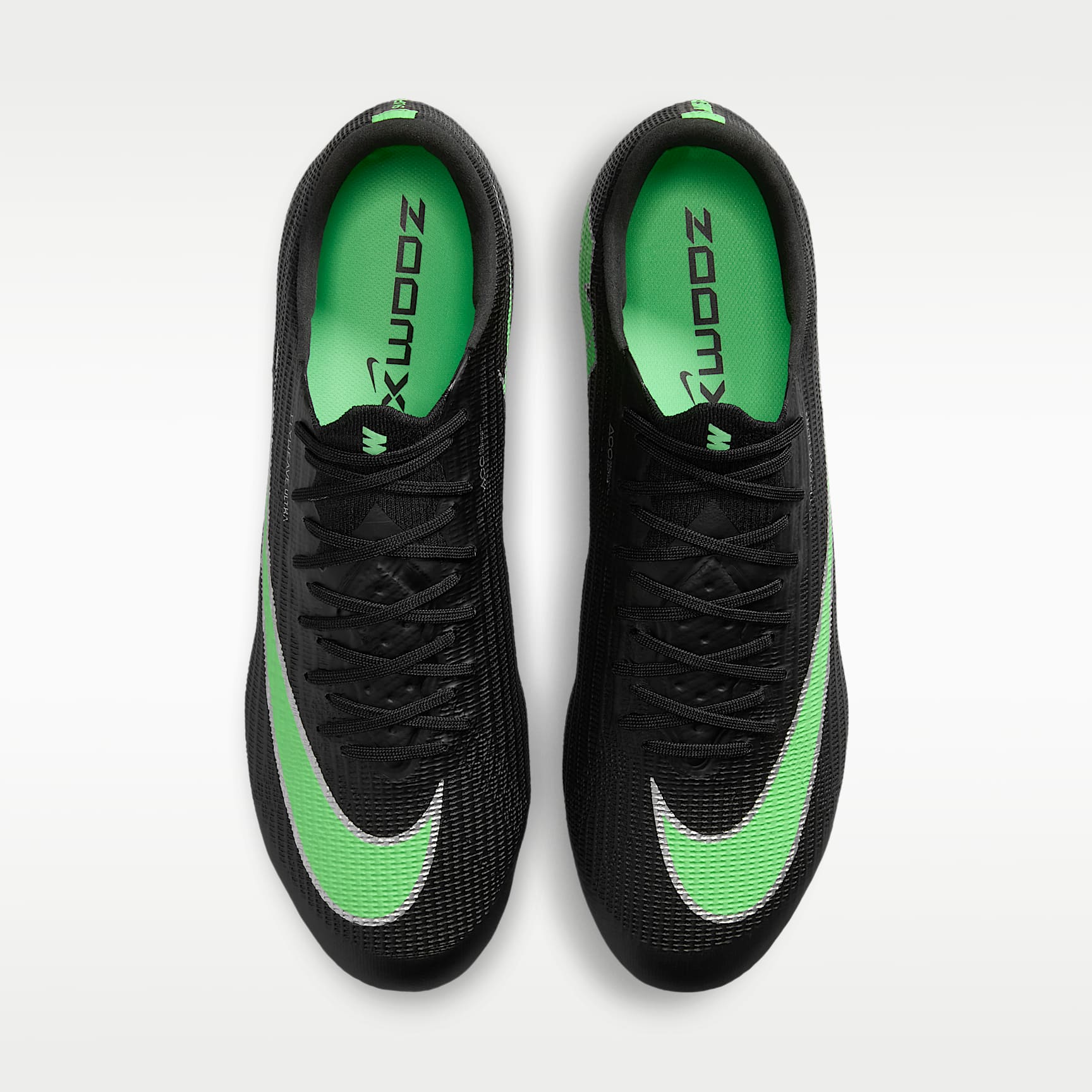 Nike Mercurial Superfly 11 Elite Low-Top-Fußballschuh für weichen Rasen – Schwarz/Schwarz/Illusion Green