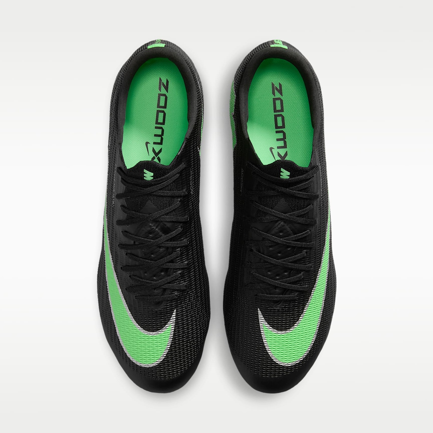 Nike Mercurial Superfly 11 Elite Low-Top-Fußballschuh für weichen Rasen – Schwarz/Schwarz/Illusion Green