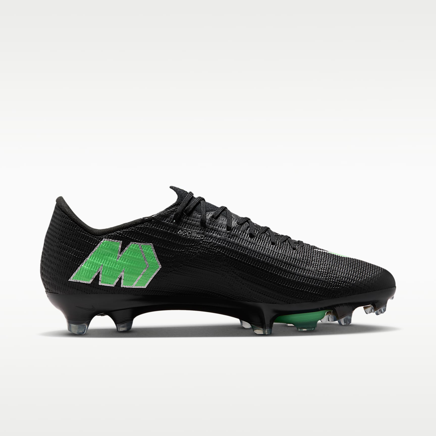 Nike Mercurial Superfly 11 Elite Low-Top-Fußballschuh für normalen Rasen – Schwarz/Schwarz/Illusion Green
