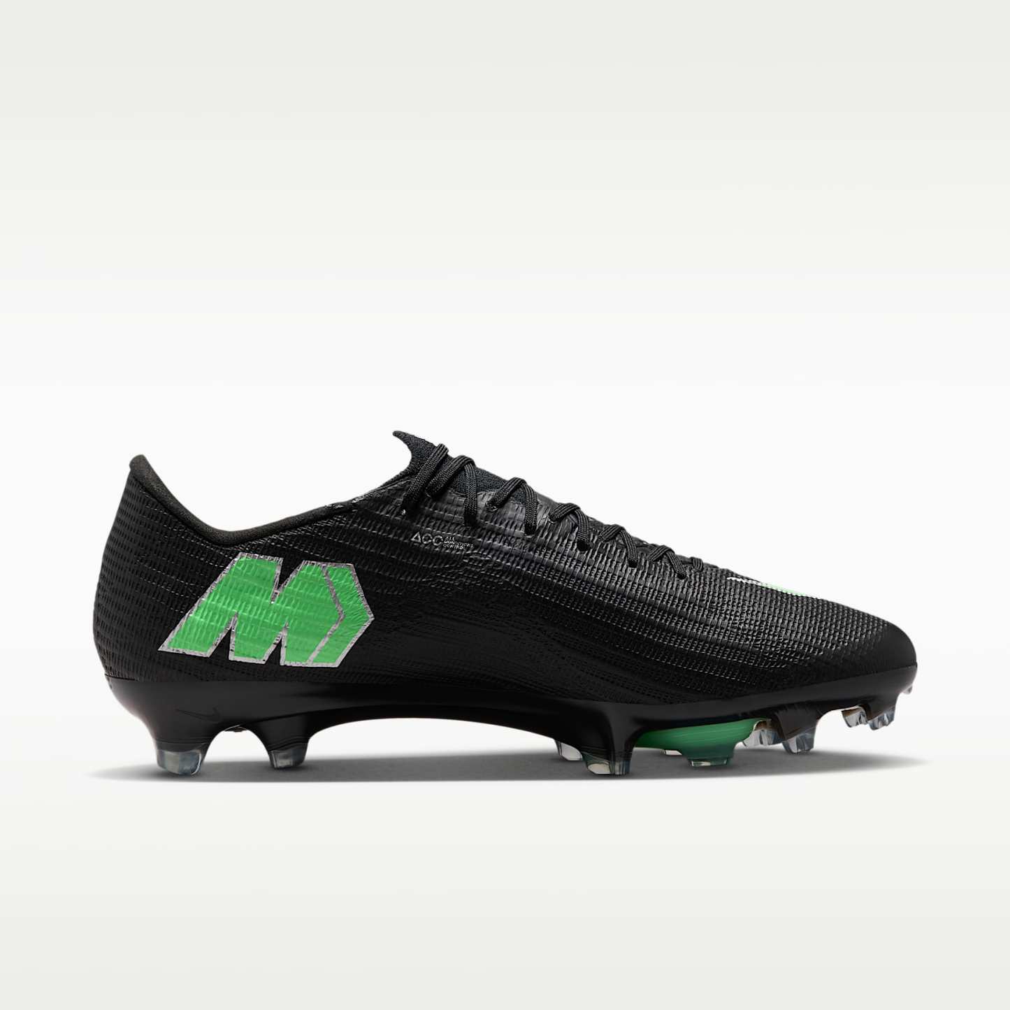 Nike Mercurial Superfly 11 Elite Low-Top-Fußballschuh für normalen Rasen – Schwarz/Schwarz/Illusion Green