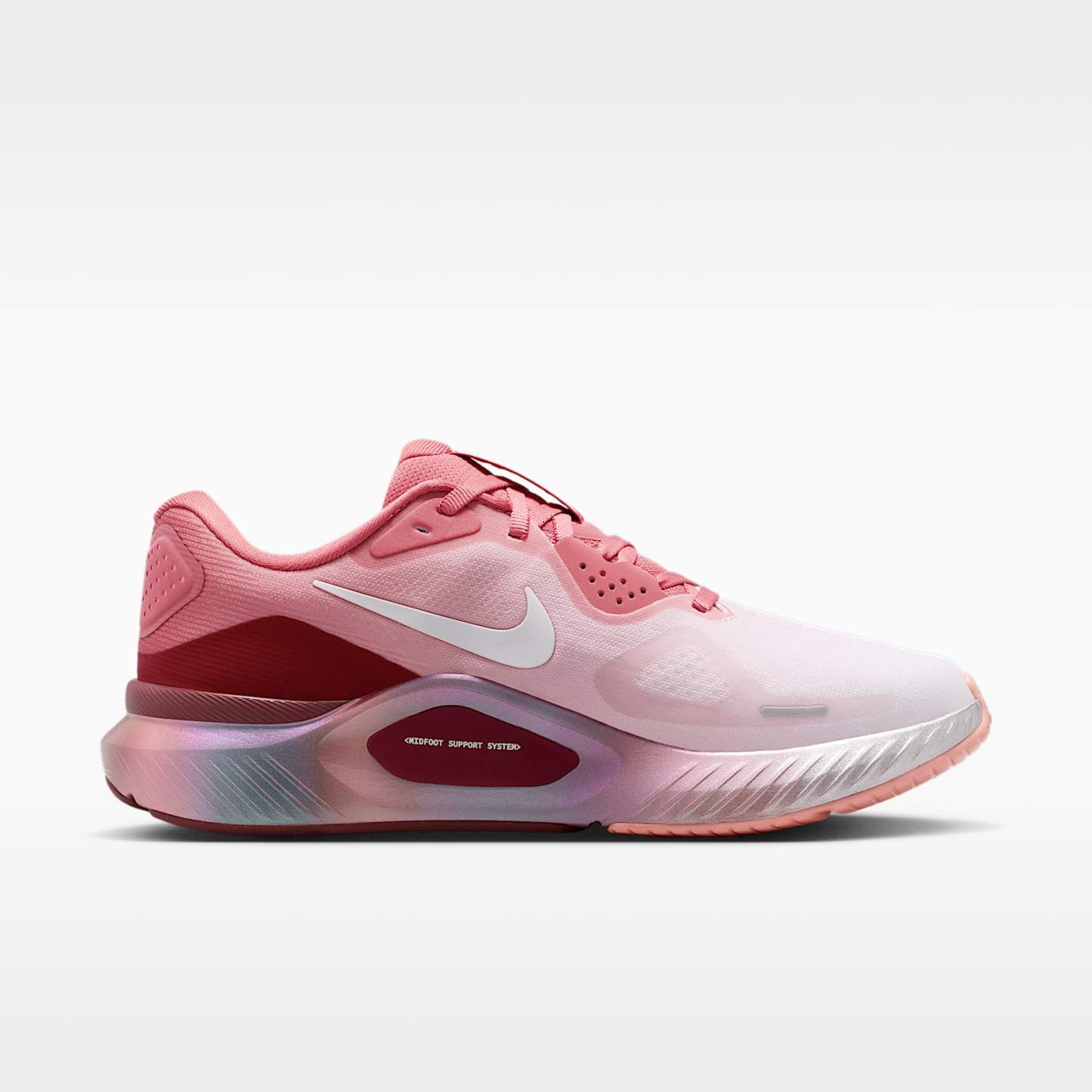 Nike Structure 26 SE Straßenlaufschuh (Damen) – Light Redwood/Team Red/Bright Crimson/Barely Green