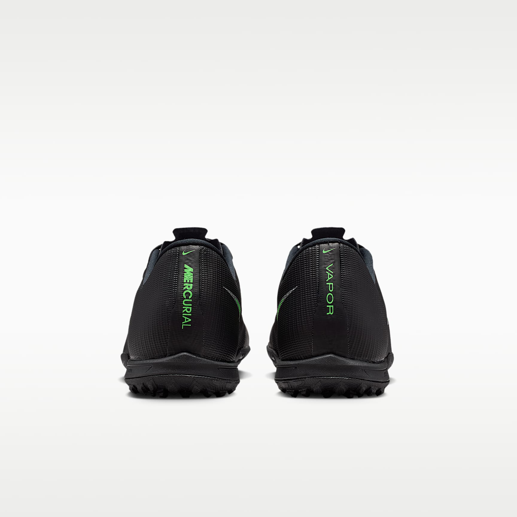 Nike Mercurial Vapor 17 Academy Low-Top-Fußballschuh für Turf – Schwarz/Schwarz/Illusion Green