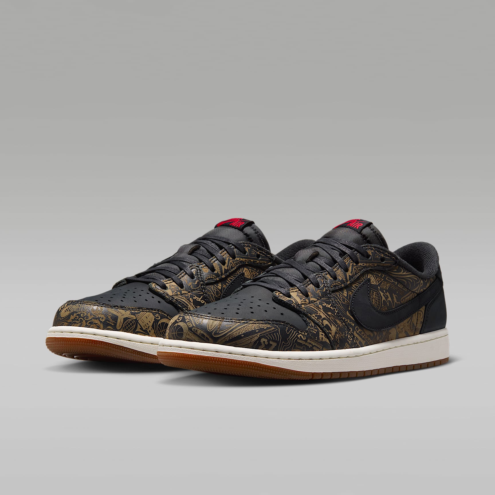 Air Jordan 1 Low OG "Laser" Schuh (Herren) – Schwarz/Summit White/Summit White/Varsity Red