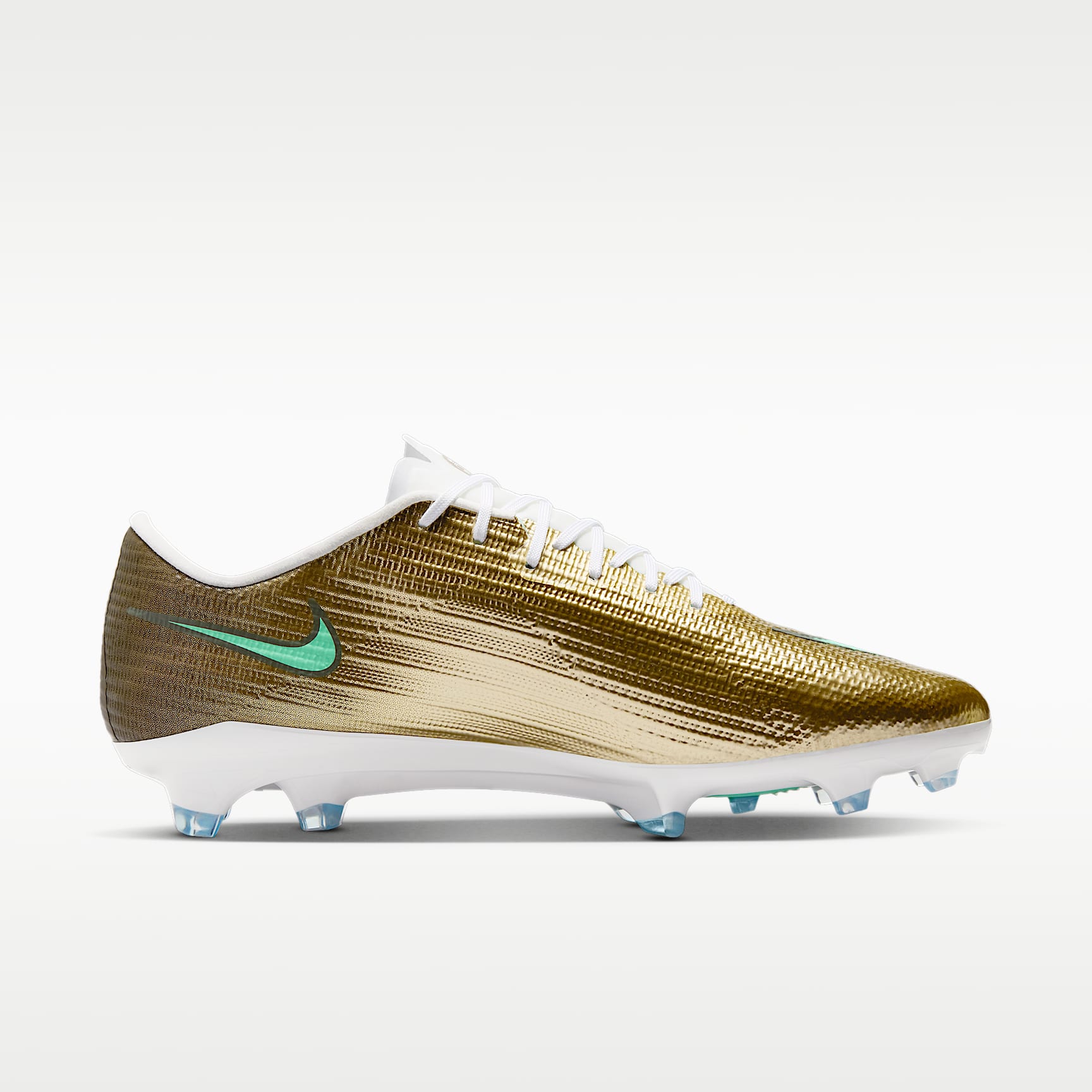 Nike Mercurial Superfly 11 Pro „Kylian Mbappé“ Low-Top-Fußballschuh für normalen Rasen – Metallic Gold/Green Glow