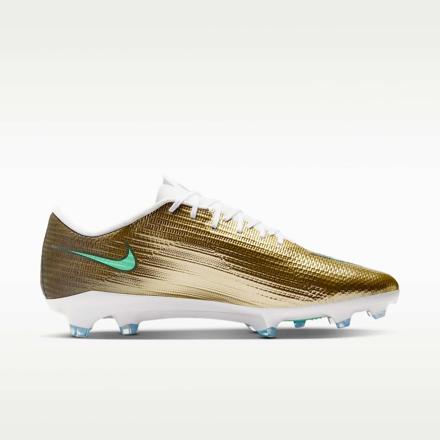 Nike Mercurial Superfly 11 Pro „Kylian Mbappé“ Low-Top-Fußballschuh für normalen Rasen – Metallic Gold/Green Glow