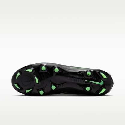 Nike Phantom 6 Low Pro Fußballschuh für normalen Rasen – Schwarz/Schwarz/Illusion Green
