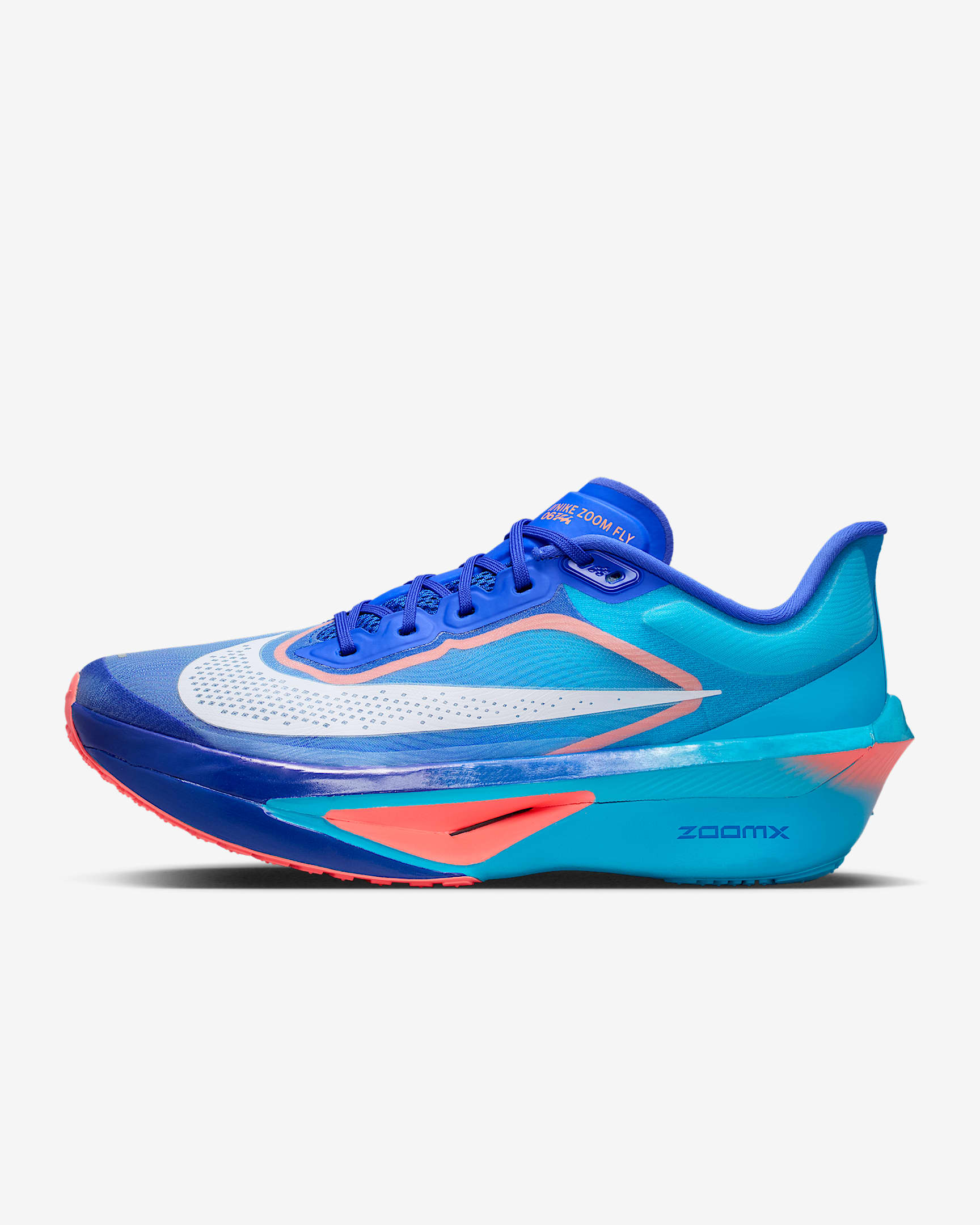 Nike Zoom Fly 6 Straßenlaufschuh für Wettkämpfe (Herren) – Racer Blue/Blue Lightning/Atomic Pink/Weiß