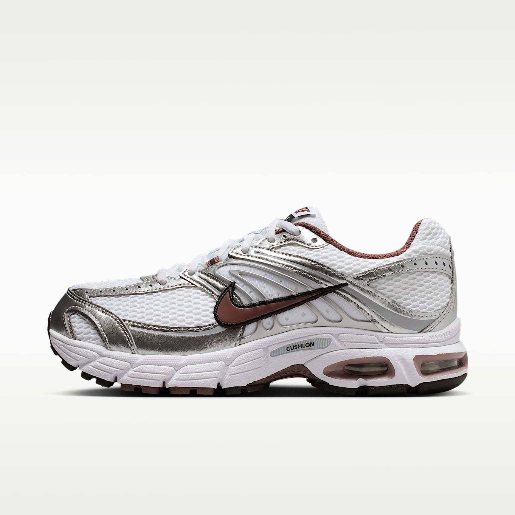 Nike Air Max Moto 2K Schuh mit reflektierenden Akzenten (Damen) – Weiß/Metallic Silver/Schwarz/Tattoo