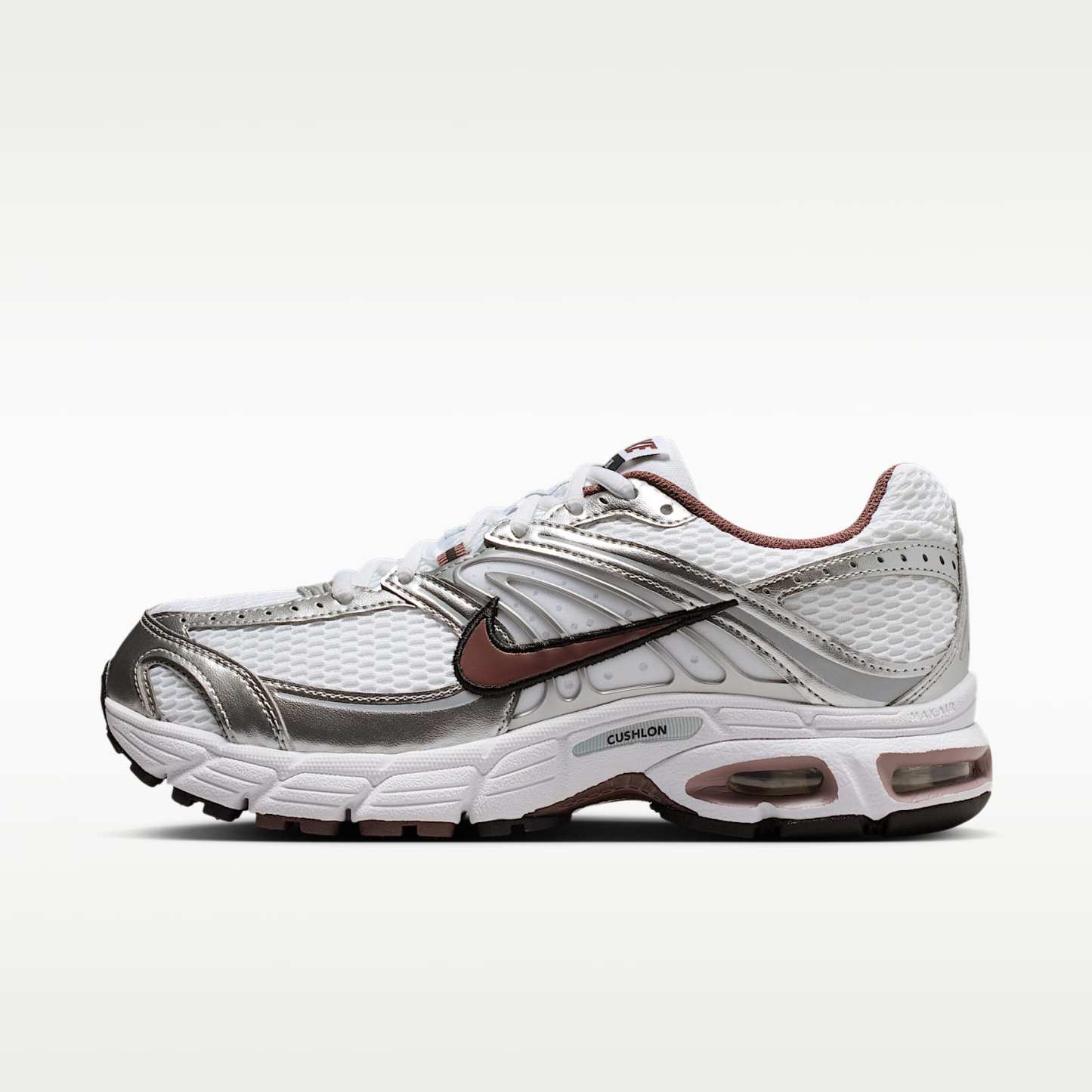Nike Air Max Moto 2K Schuh mit reflektierenden Akzenten (Damen) – Weiß/Metallic Silver/Schwarz/Tattoo