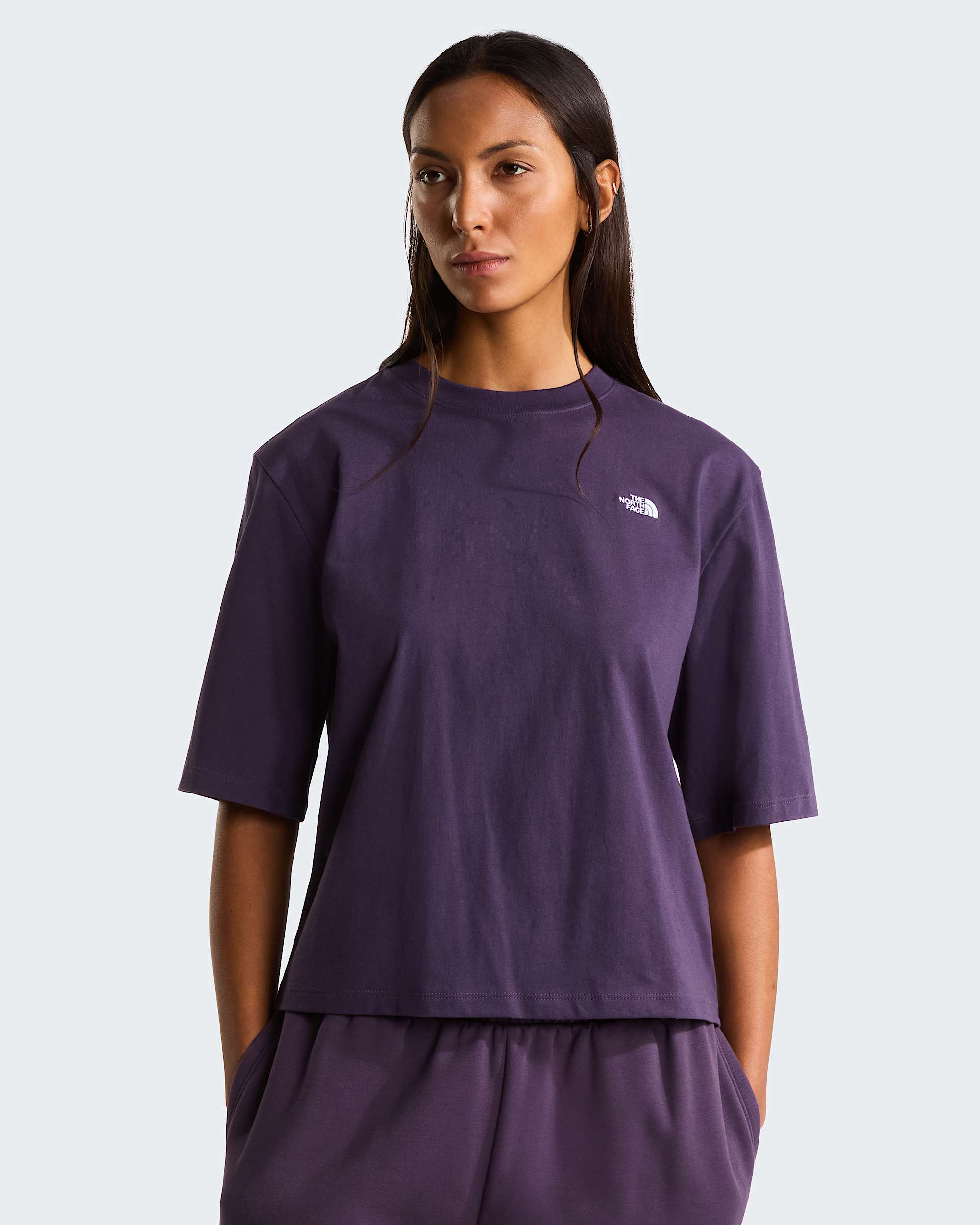 TNF™ Essential Simple Dome Boxy T-Shirt mit lockerer Passform Damen – Endless Dusk