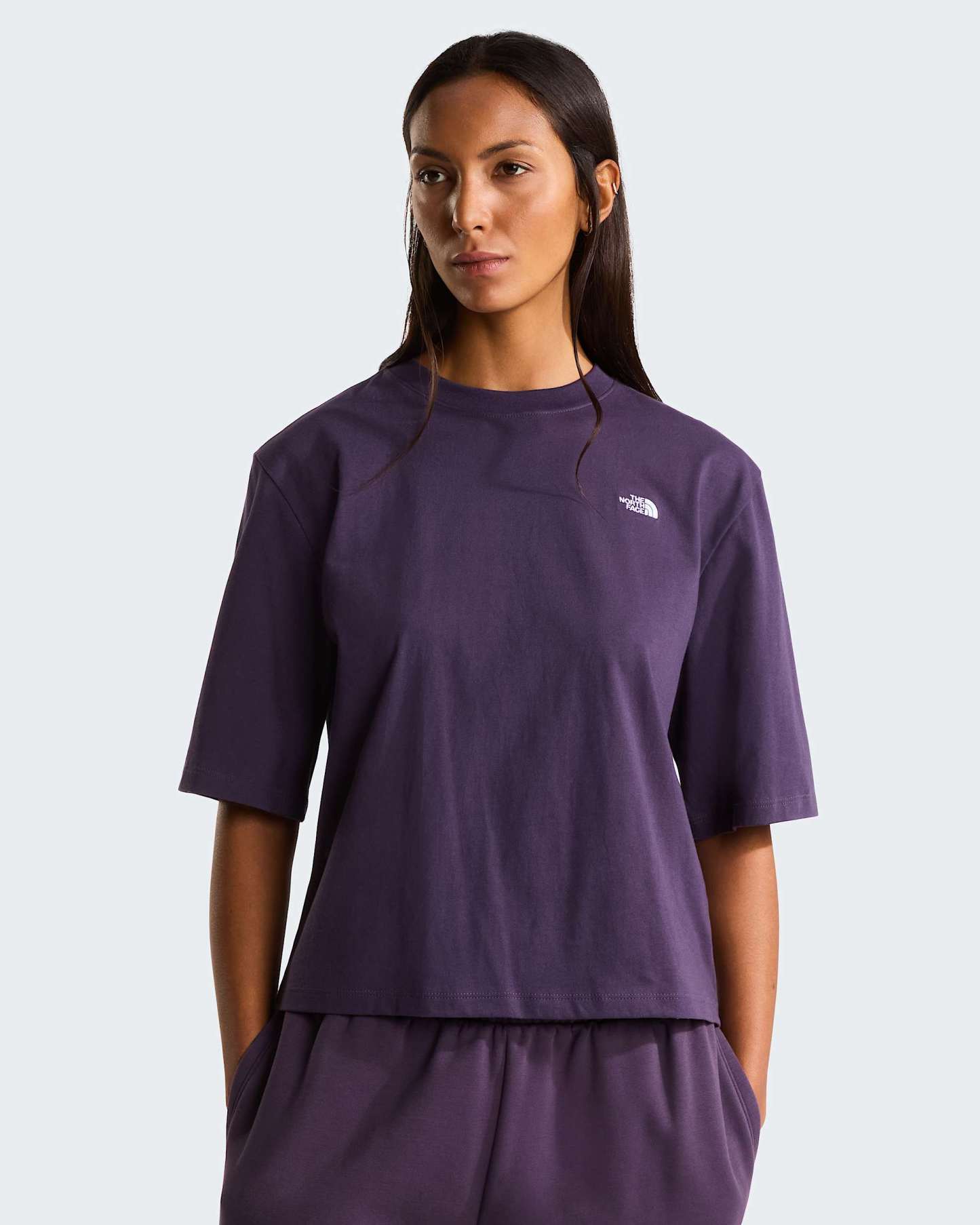 TNF™ Essential Simple Dome Boxy T-Shirt mit lockerer Passform Damen – Endless Dusk