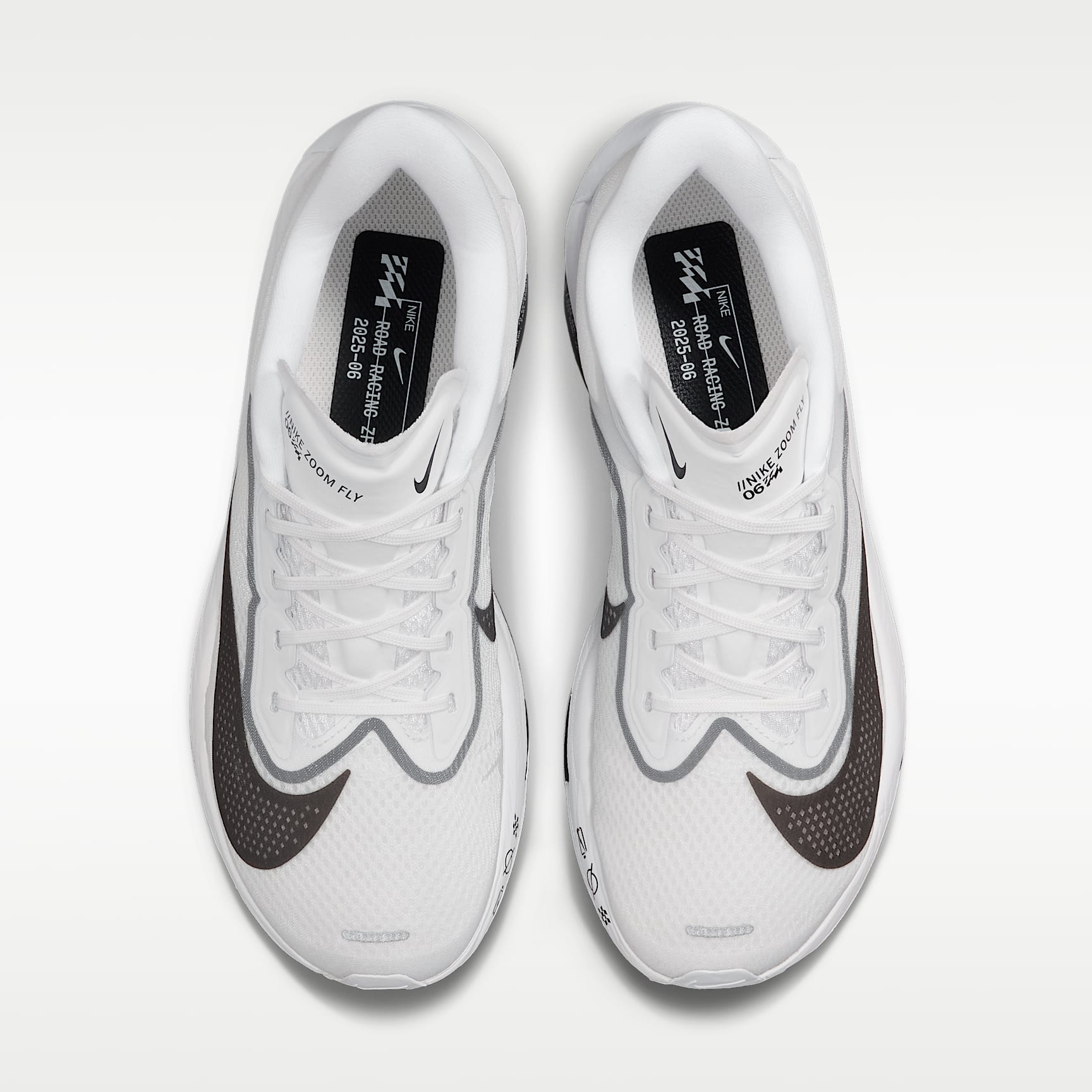 Nike Zoom Fly 6 Straßenlaufschuh für Wettkämpfe (Damen) – Weiß/Smoke Grey/Metallic Silver/Schwarz