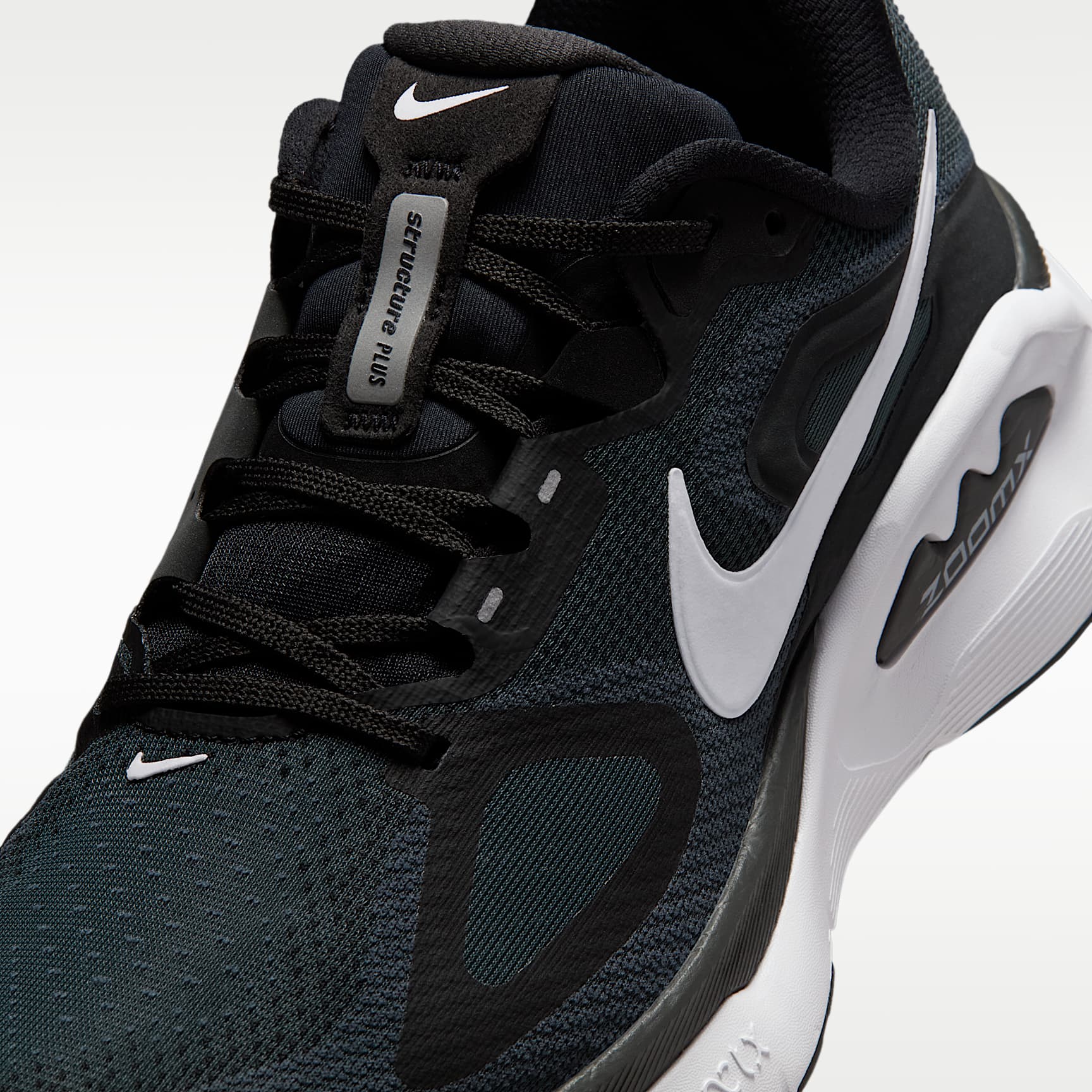 Nike Structure Plus Straßenlaufschuh (Damen) – Schwarz/Anthracite/Weiß